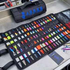 the JOKER XL Jig Roll, it holds 40 jigs, it's super tuff and saltwater resistant