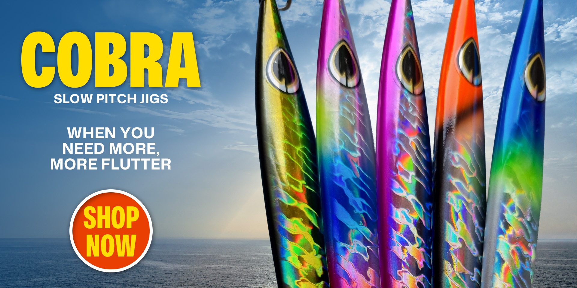 JOKER slow pitch jigs Cobras on various colours and weights